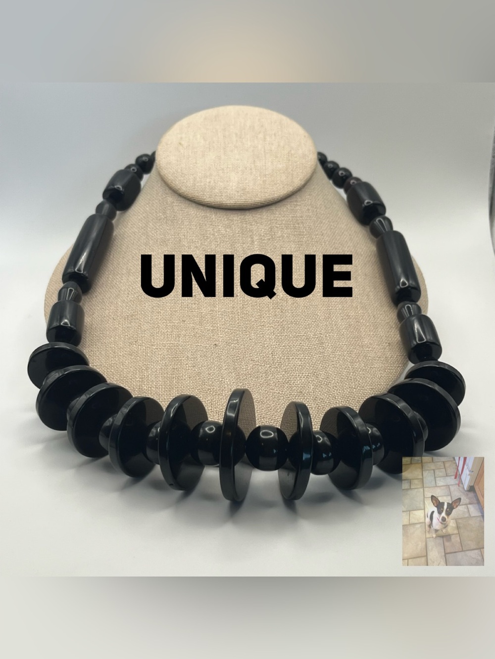 Large Black Statement Collar Necklace